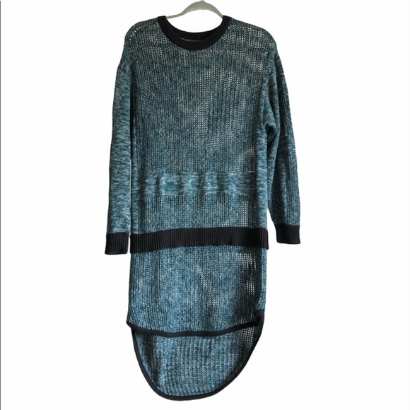Public School Knit Turquoise Blue Sweater Dress S - Picture 2 of 10